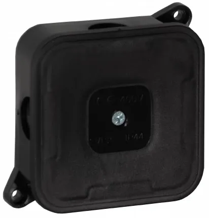 140297- Boîte de jonction en saillie ECO IP44 400V 4 presse-étoupes en caoutchouc 85x85x35mm, noir -ORN