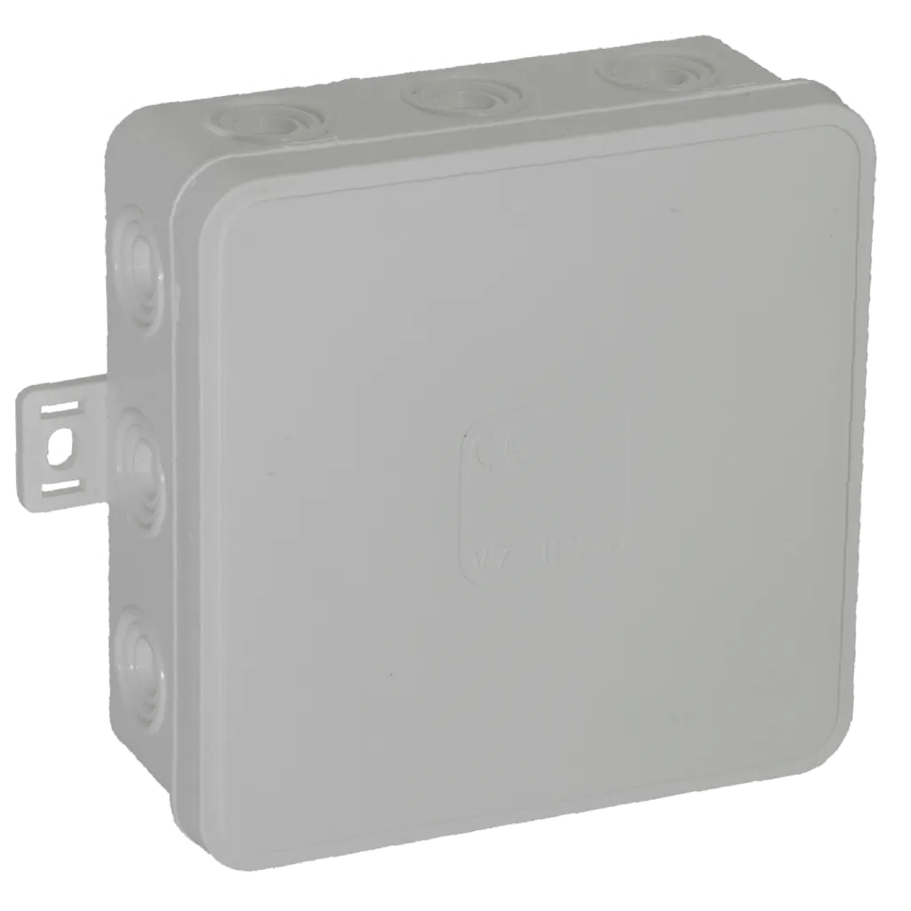 149709- Boîte de jonction saillie CLICK IP54 12 entrées de câble 100x100x41mm, gris -ORN