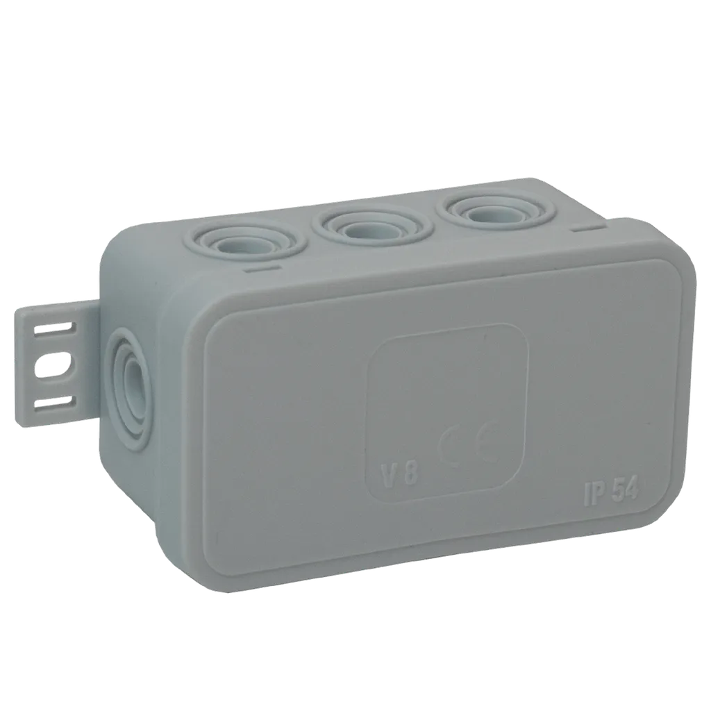 149714- Boîte de jonction en saillie CLICK IP54 8 entrées de câble 80x45x41mm gris -ORN