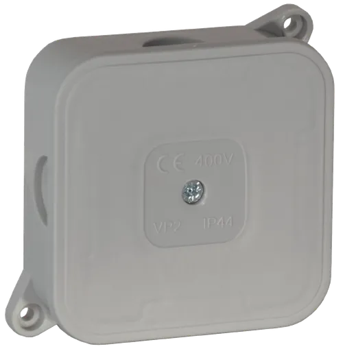 [ORNOR-JB-13806/G/60] 140298- Surface-mounted junction box ECO IP44 400V 4 rubber glands 85x85x35mm, grey-ORN