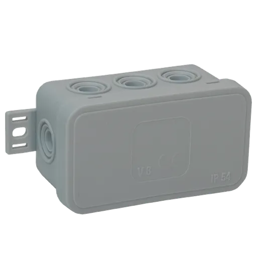 [ORNOR-JB-13805/G] 149714- Boîte de jonction en saillie CLICK IP54 8 entrées de câble 80x45x41mm gris -ORN