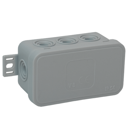 [ORNOR-JB-13805/G] 149714- Surface mounted junction box CLICK IP54 8 cable entries 80x45x41mm grey -ORN
