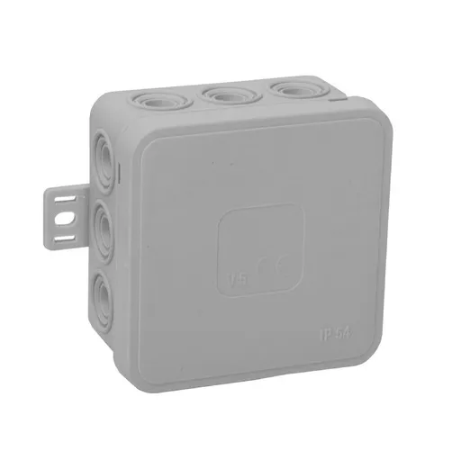 [ORNOR-JB-13802/G/66] 149697- Boîte de jonction saillie CLICK IP54, 12 entrées de câble 75x75x41mm gris-ORN