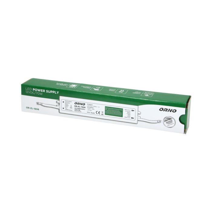 [ORNOR-ZL-1606] 140328- LED driver AC/DC 12V/70W, IP67-ORN