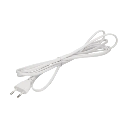 [ORNOR-AE-13280/W/1,9M] 140330- Connection cord with euro plug, 2x0.75mm2, 1.9m, white-ORN