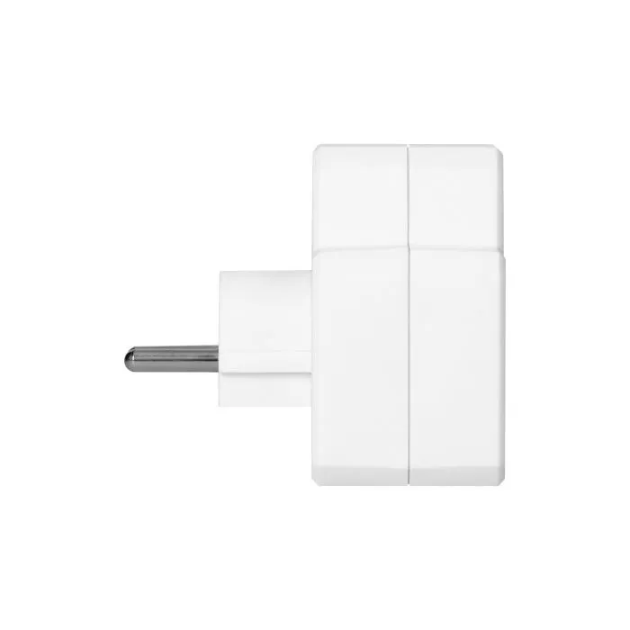 [ORNOR-AE-13187(GS)] 140353- Répartiteur de puissance 2x2P+T (Schuko) avec interrupteur central, blanc, pour Pays-Bas et Allemagne -ORN