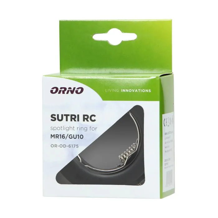 [ORNAD-OD-6175/B] 140356-SUTRI Cadre décoratif RC pour spot, MR16/GU10 max 50W, rond, faisceau lumineux fixe, satin-ORN