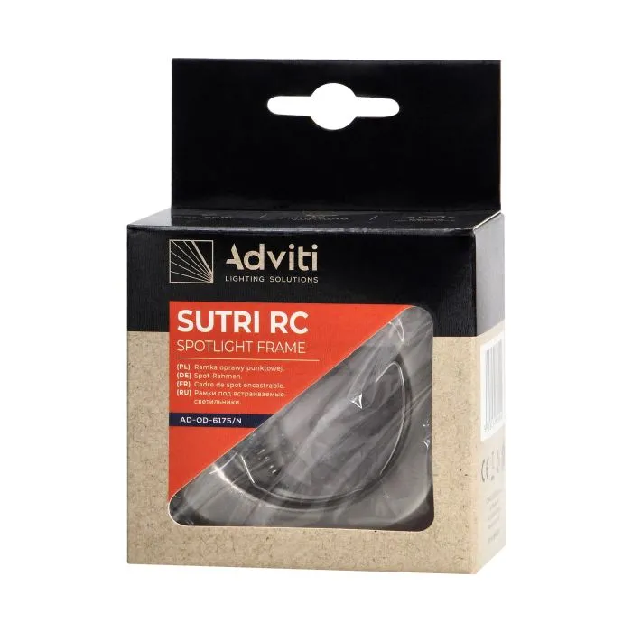 [ORNAD-OD-6175/N] 140358-SUTRI RC cadre décoratif pour spot, MR16/GU10 max 50W, rond, faisceau lumineux fixe, satiné-ORN