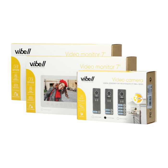 [ORNOR-VID-EX-1063/B] 140364-NOVEO MULTI2 video-intercomset voor twee families, LCD 7"-monitor, zwart-ORN