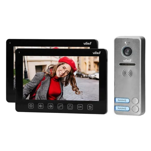 [ORNOR-VID-EX-1063/B] 140364-NOVEO MULTI2 visiophone bifamilial, moniteur LCD 7", noir -ORN
