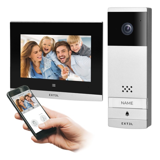 [ORNEXTEL720313] 140404- Extel Wave wireless video door phone set with 7'' touch screen , OSD menu, Wi-Fi + smartphone APP, gate control, working range up to 350m