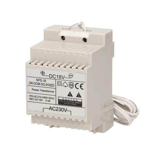 [ORNOR--GR-01] 140392-DC18V DIN rail power adapter for SAGITTA and SAGITTA MULTI doorphone series-ORN