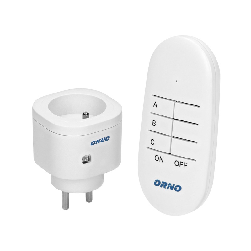 [ORNOR-GB-440] 140415 - Draadloos stopcontact met afstandsbediening, 1+1 MINI