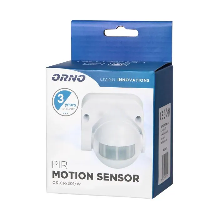 [ORNOR-CR-201/W] 140441 - Détecteur de mouvement PIR 180°, IP44