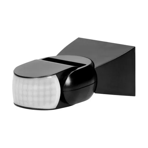 [ORNOR-CR-254/B] 140447 - Détecteur de mouvement PIR réglable 360°/180°, IP65 Noir