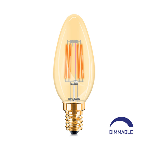 [BRYBB36-60410] 101057 - 4W E14 C35 AMBER DIMMABLE 3000K LED BULB - BRY