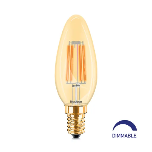 [BRYBB36-60410] 120144 - 4W E14 C35 AMBER DIMMABLE 3000K LED BULB BRY