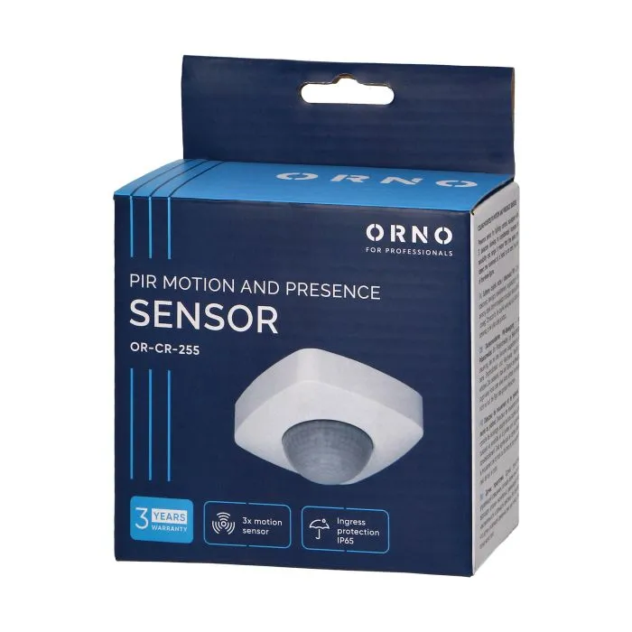 [ORNOR-CR-255] 149117 - PIR presence sensor 360° with 3 detectors, IP65