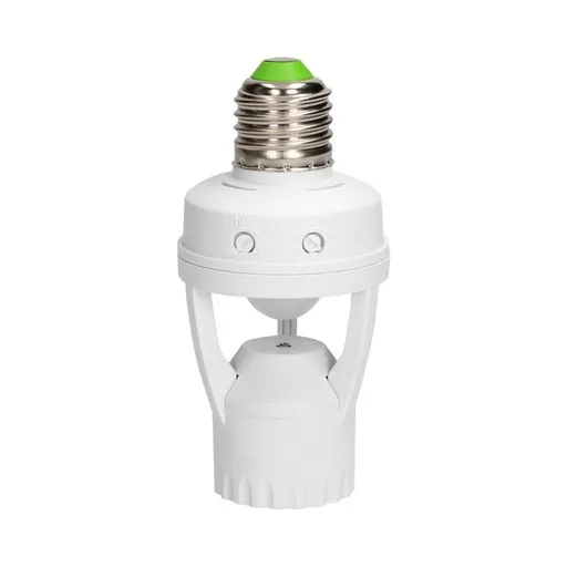 [ORNMS-2] 149892- Douille d'ampoule avec détecteur de mouvement PIR, 360°, IP20, culot E27, 1x60W