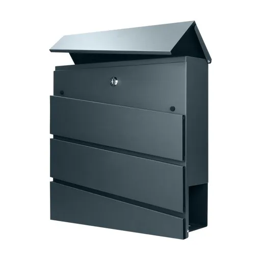 [ORNMB-1/A] 148024-BORNEO mailbox with newspaper holder, galvanized steel, anthracite