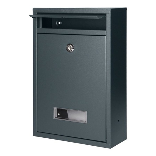 [ORNMB-3/A] 148028-Small BALI mailbox with name plate, galvanized steel, anthracite