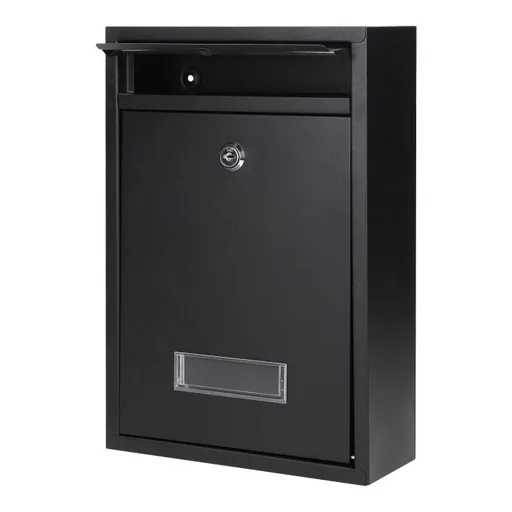 [ORNMB-3/B] 148029 - Small BALI mailbox with name plate, galvanized steel, black