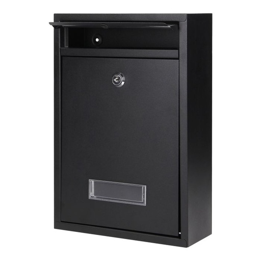 [ORNMB-3/B] 148029- Small BALI mailbox with name plate, galvanized steel, black