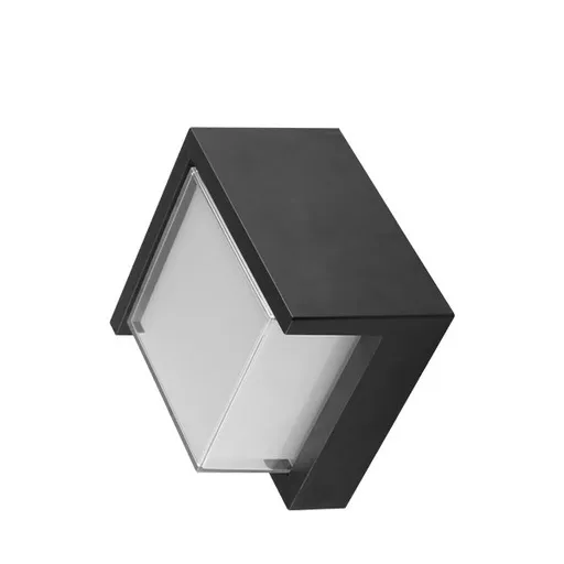 [BRYBG38-01101] 102134-WALLS G1 Square Black 15W 3000K IP65 WALL LIGHT