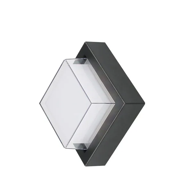 [BRYBG38-01301] 102137-WALLS G2 Square Black 15W 3000K IP65 WALL LIGHT