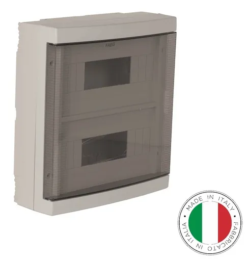 [FAGFG14424] 144240 - Boîtes de distribution, 24 modules, Gris RAL 7035 avec porte fumée 280x345x105mm IP40 -FAEG