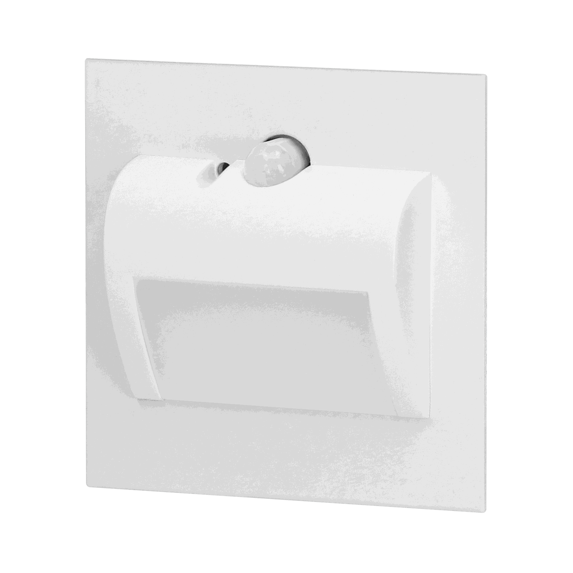 [ORNOR-OS-6164LR6/W] 140521-DRACO LED NEW 1.5W, recessed step light, 12VDC, 30lm, 6000K, white, motion and twilight sensors