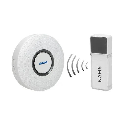 [ORNOR-DB-FX-153] 140541 - TORINO 2 AC wireless doorbell with learning system, 58 ringtones and a waterproof button; operation range up to 400m;