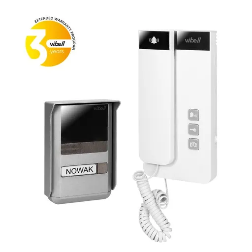 [ORNOR-DOM-SL-923] 143102 - 2wire doorphone, surface mounted, SALEM 2wire installation, magnetic handset, additional gate control function, surface mounting, DIN bus power supply, electric strike does not require additional power supply, name backlight