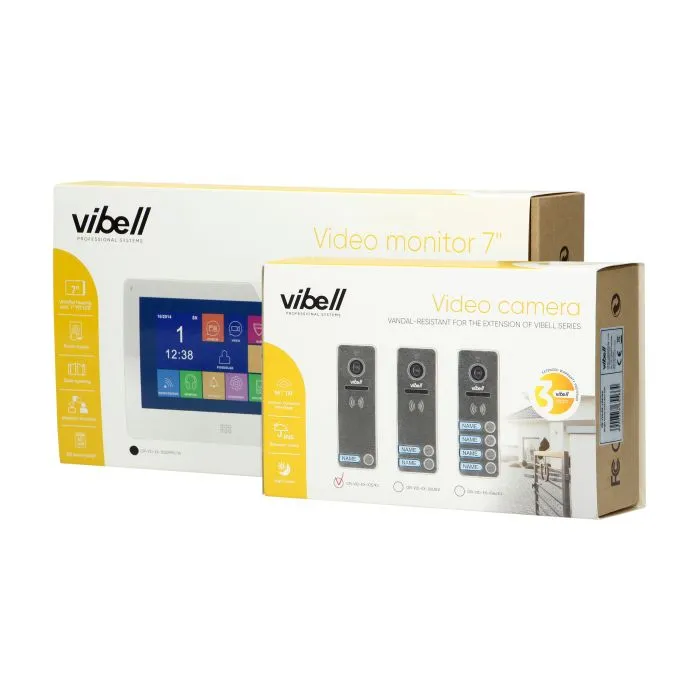 [ORNOR-VID-EX-1060/W] 140588 - FELIS MEMO videodoorphone, white does not require any uniphone; includes a multicolour, flat 7" LCD touch screen, wide-angle video-camera, user-friendly OSD menu and built-in SD and DVR card slots.