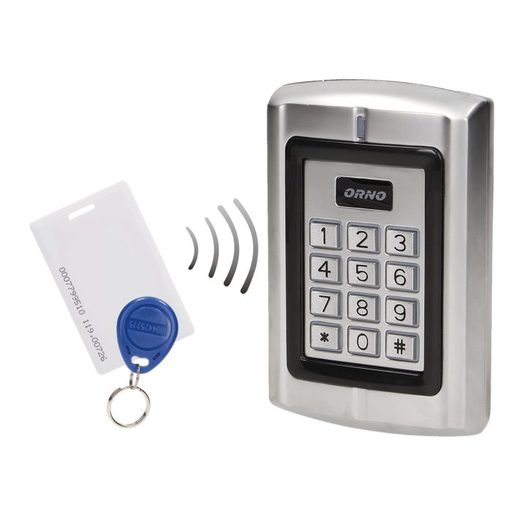 [ORNOR-ZS-802] 143131 - Code lock with card and proximity tags reader, IP44 1000 PIN’s of a user and/or cards or pendants; nominal supply: 12V/DC; power consumption:  max. 100 mA (stationary)