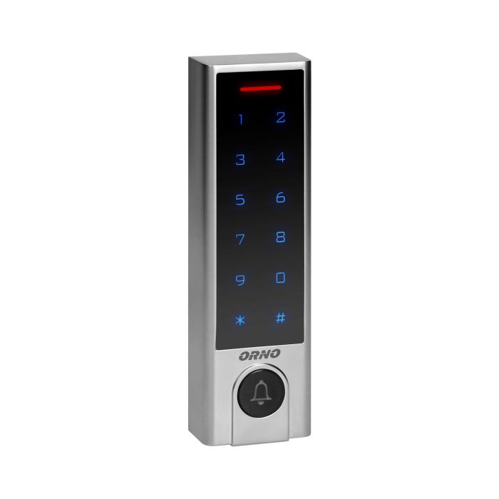 [ORNOR-ZS-824] 143134- Code lock with card and proximity tags reader, doorbell button and Bluetooth SUPER SLIM, IP68, 3A relay