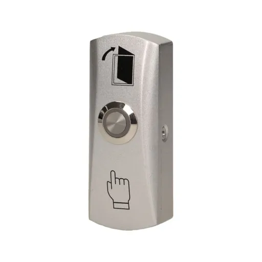 [ORNOR-ZS-814] 143147 - Exit button with LED backlight, surface mounted Solid, aluminum casing, equipped with a LED backlight button, enables the opening of a door equipped with electric strike