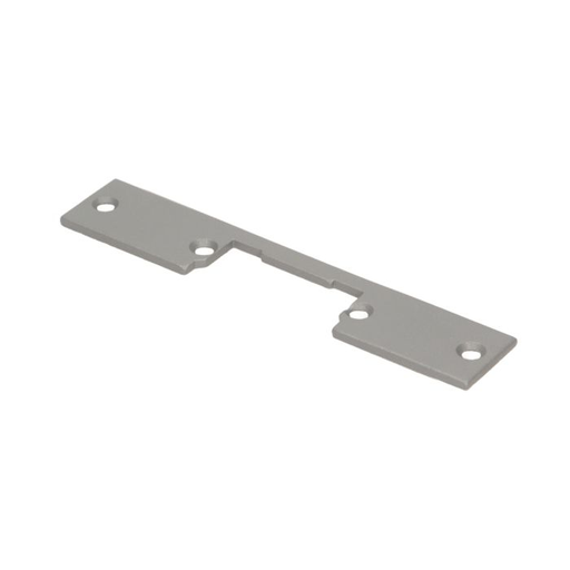 [ORNOR-EZ-02] 143173 - Faceplate straight, short, nickel-coated adapted to montage on a clinker, metal or wood pole; easy installation of electric locks