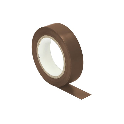 [ORNOR-AE-13214/BR/10M/S] 141273 - Insulation tape, flame-retardant, brown, 10pcs 15mm wide, 0.13mm thick, 10m long