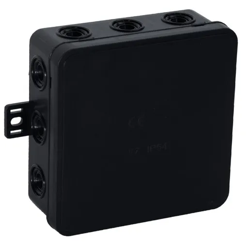 [ORNOR-JB-13804/B/32] 149707 - Surfacemounted junction box CLICK IP54 12 cable entries 100x100x41mm black, 32 pcs.