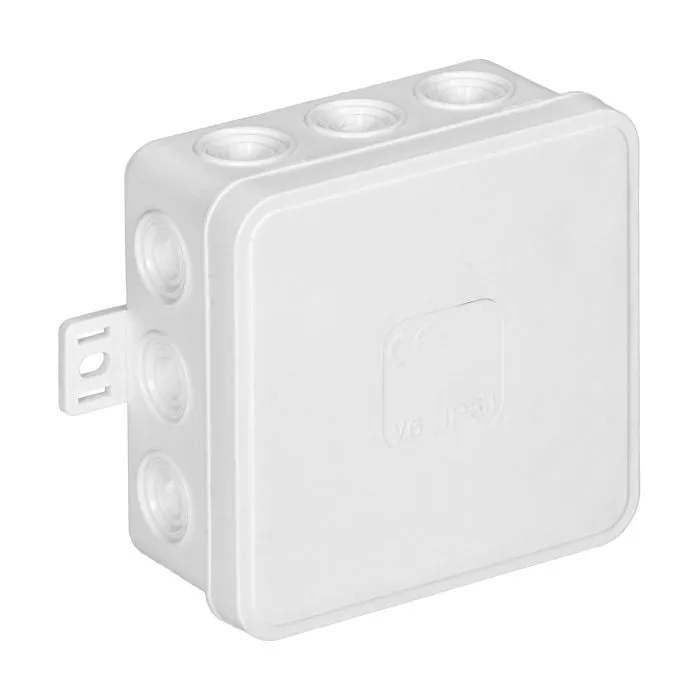 [ORNOR-JB-13803/W] 149704- Surface-mounted junction box CLICK IP54 12 cable entries 85x85x41mm white