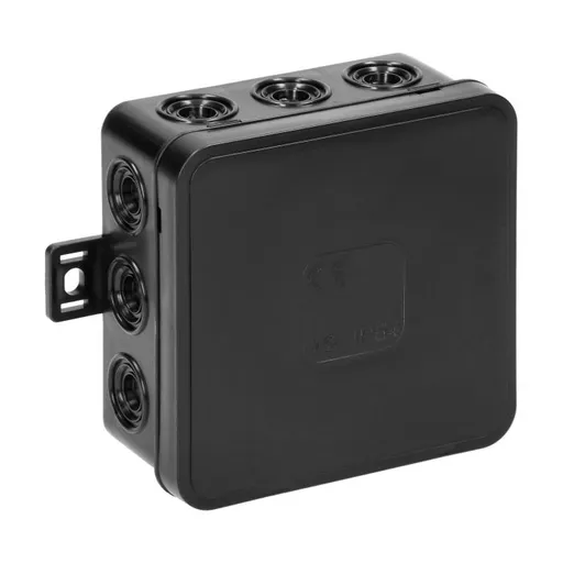 [ORNOR-JB-13803/B] 149700 - Surfacemounted junction box CLICK IP54 12 cable entries 85x85x41mm black