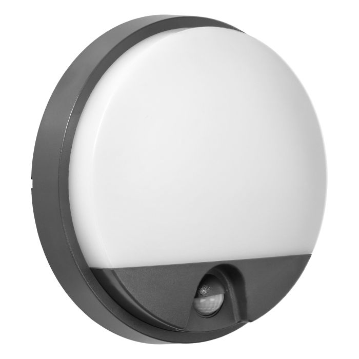 [ORNAD-OP-6111GLPMR4] 140782 - AGAT LED 10W, garden luminaire, grey with motion sensor 140°, 800lm, IP54, 4000K