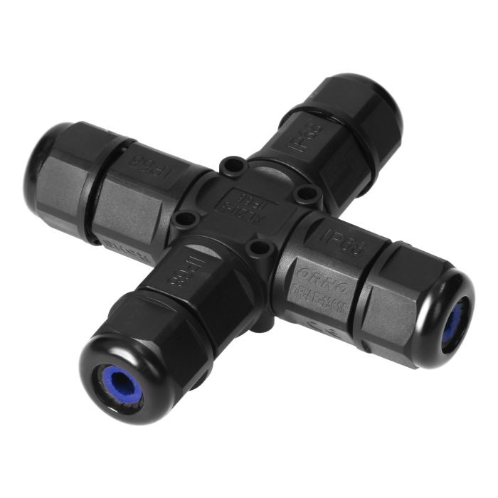 [ORNOR-AE-13615] 141195 - 4-way cable connector (X-type), IP68, 3x4mm2, 450V/25A