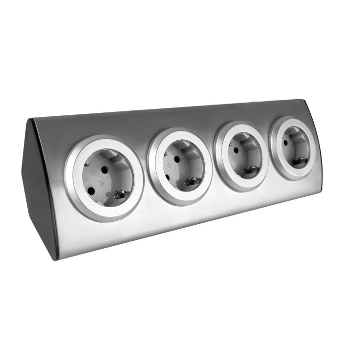 [ORNOR-AE-1340(GS)] 141190 - Furniture socket, Schuko 4 x 230V AC/16A; 3680W