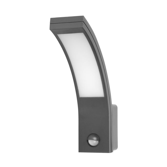[ORNAD-OP-6109GLPMR4] 140794 - PIRYT LED 10W, garden luminaire, grey with motion sensor 140°, 800lm, IP54, 4000