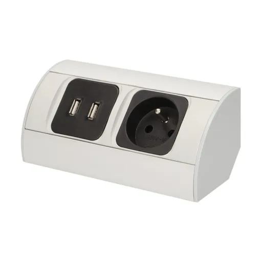 [ORNOR-AE-1310] 146557 - Undercabinet electrical socket with USB charger 1x230V; 2xUSB, 230V/16A, USB: 5V DC/2A