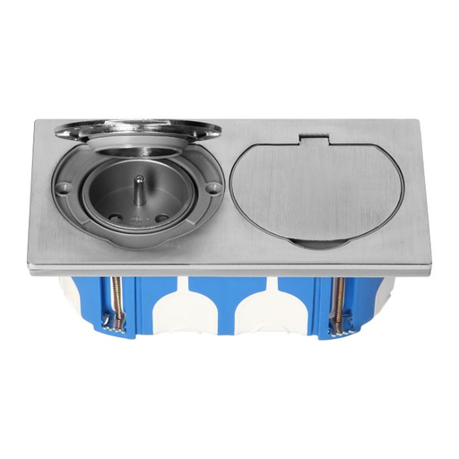 [ORNOR-AE-1398MB] 149462- Double hermetic electrical socket with a windproof junction box, IP55, stainless steel