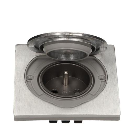 [ORNOR-AE-1397] 141129 - Hermetic, flush-fitting socket current rating: 16A, voltage: 230V, socket type: 2P+E, protection rating: IP 55, rated load: max. 3680W