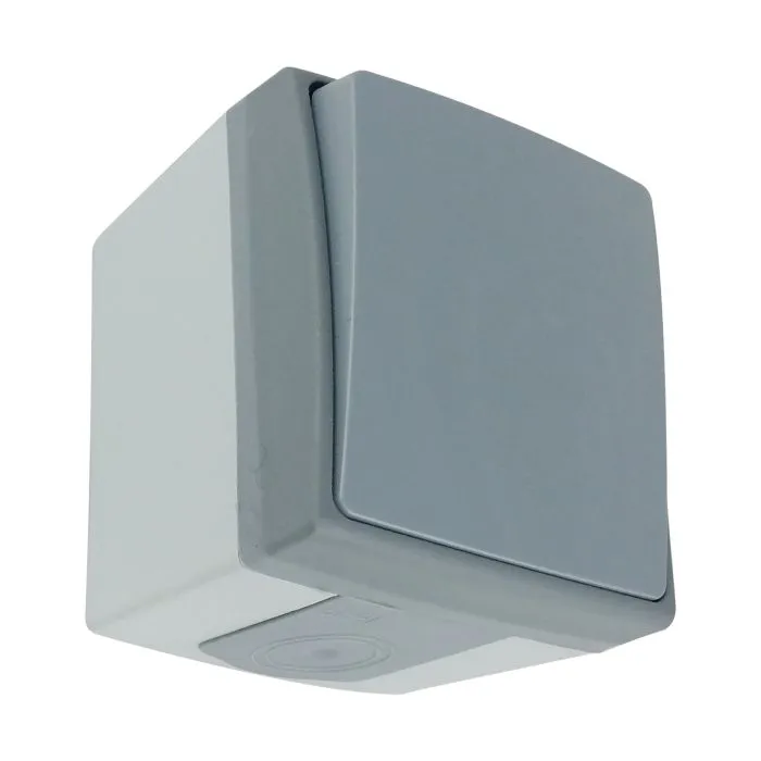 [ORNOR-OE-7400/GR/10] 149290 - AQUATIC PRO IP55 Singlepole switch, grey/graphite